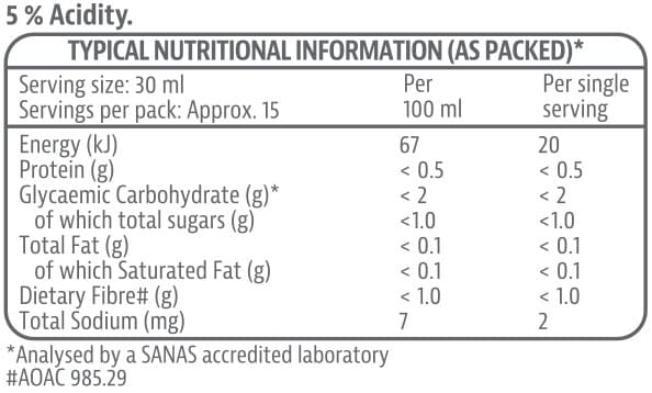 Tony Ferguson Organic Raw Apple Cider Vinegar Nutri-table - 473ml