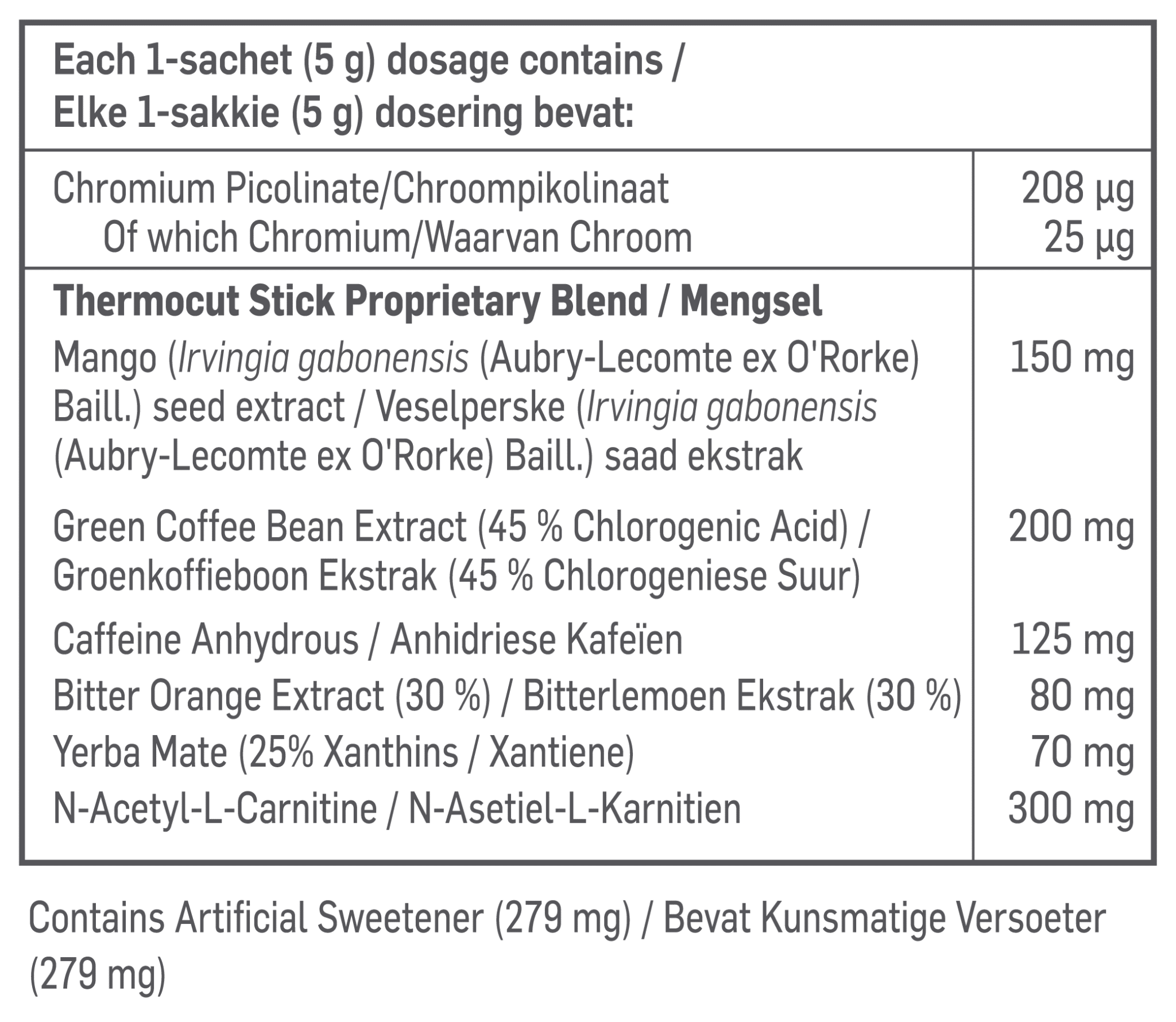 Biogen Thermocut Slim Stick Sachets Nutri-table - 20s