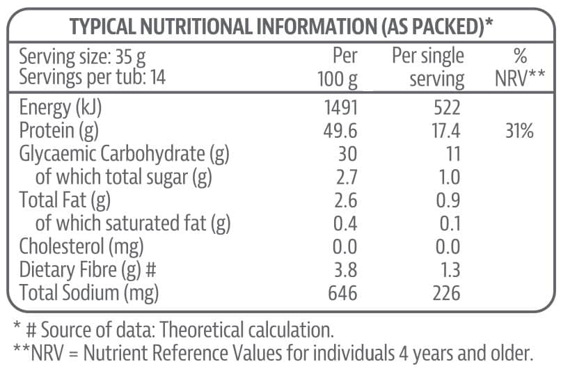 Tony Ferguson GO Shake Blueberry Nutri-table - 500g