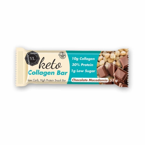Youthful Living Keto Collagen Protein Bar Choc Macadamia - 52g