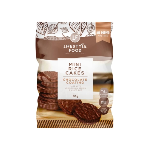 Lifestyle Food Mini Coated Rice Cakes Chocolate - 60g