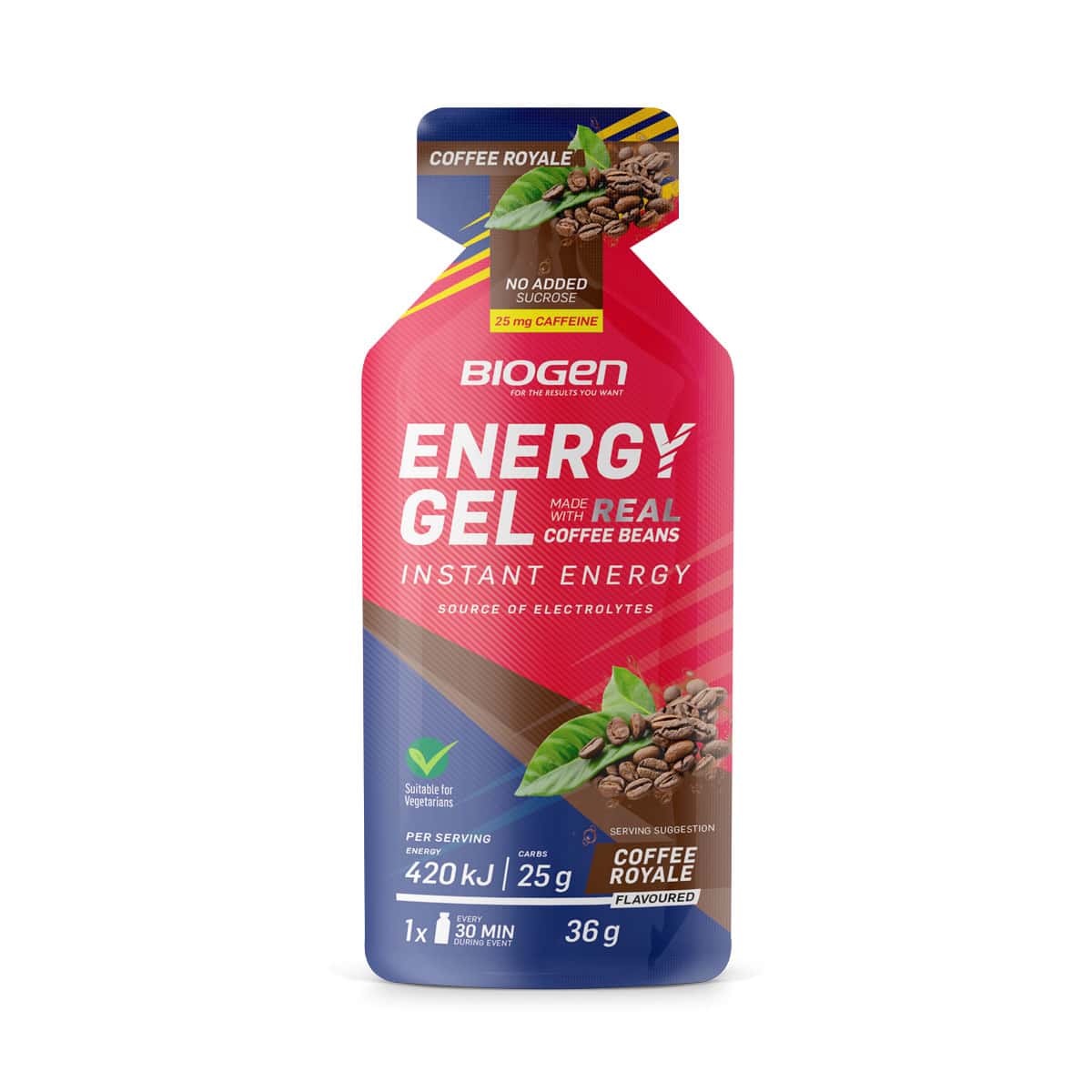 Biogen Real Fruit Based Energy Gel Real Coffee - 36g