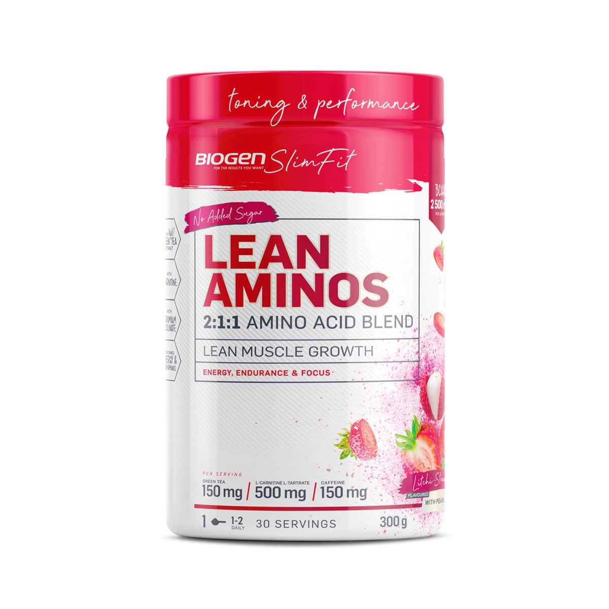 Biogen Lean Aminos Litchi Strawberry - 300g