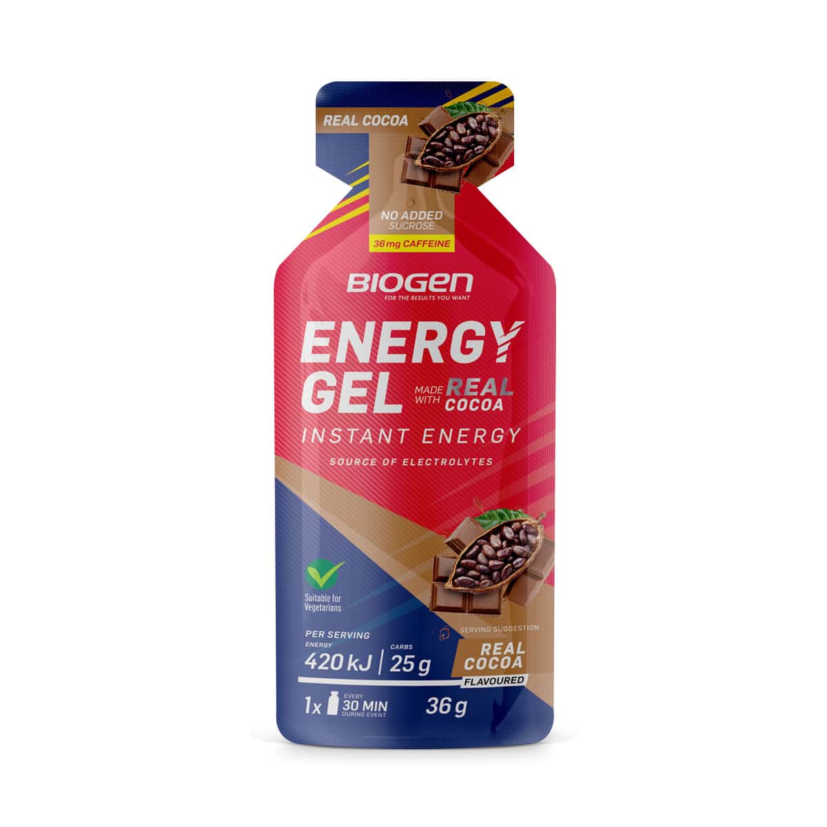 Real Food Based Energy Gels Cocoa - 36g