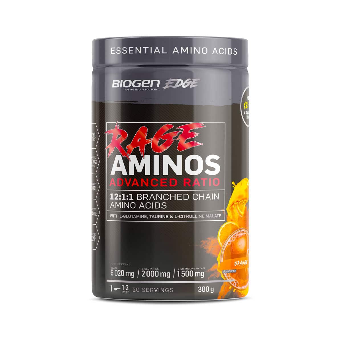 Biogen Rage Aminos 12:1:1 Orange - 300g