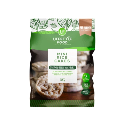 Lifestyle Food Mini Rice Cakes Cream & Chives - 30g