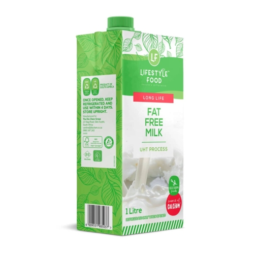 Lifestyle Food Long Life Fat Free Milk - 1 Litre
