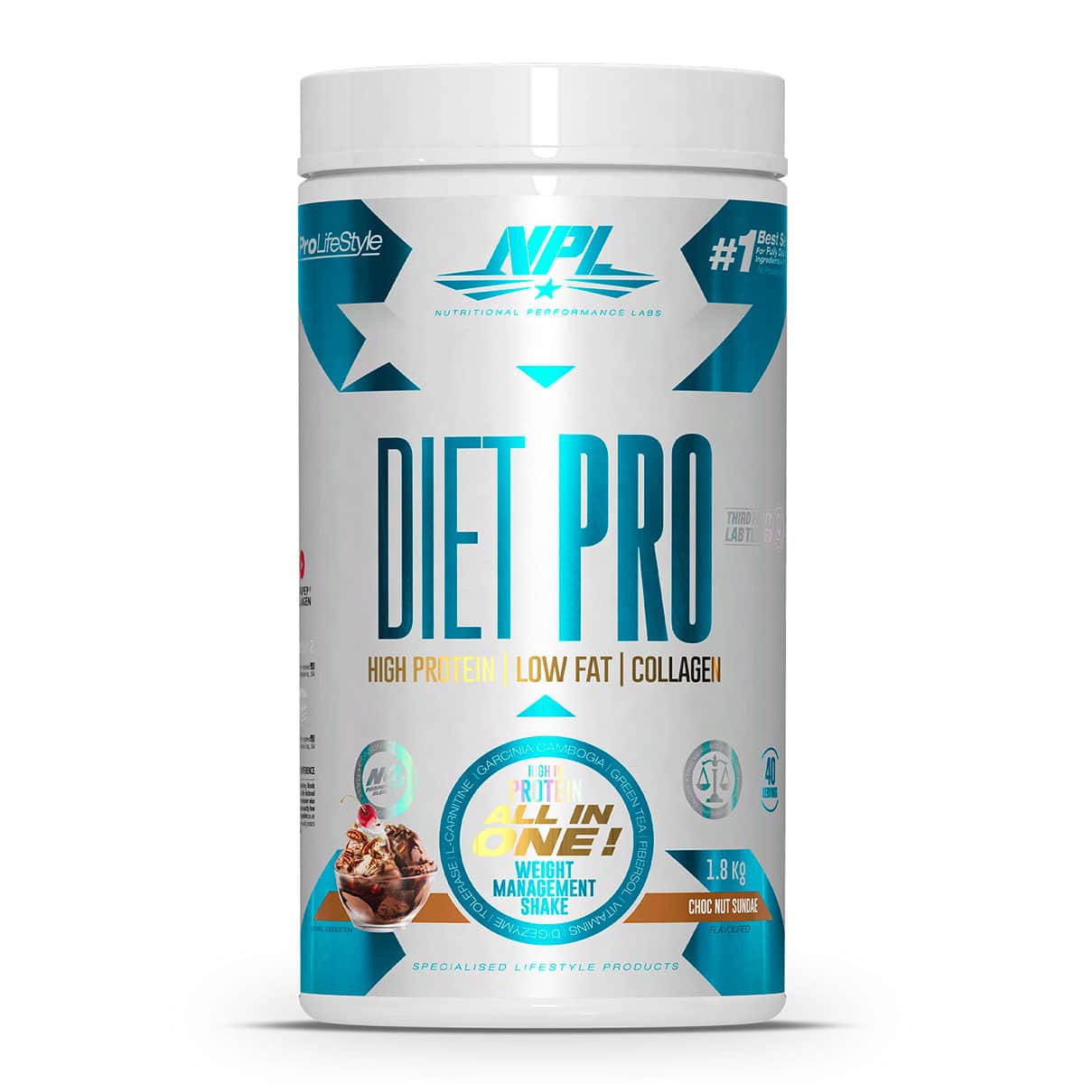 NPL Diet Pro Protein Choc Nut Sundae - 1.8kg