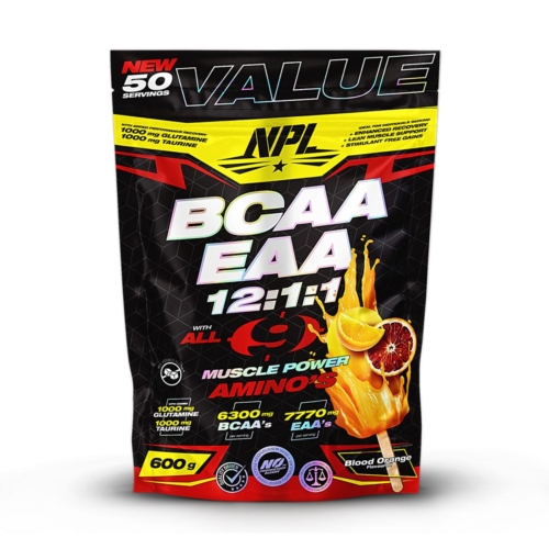 NPL BCAA EAA 12:1:1 Bulk Pack Blood Orange - 600g